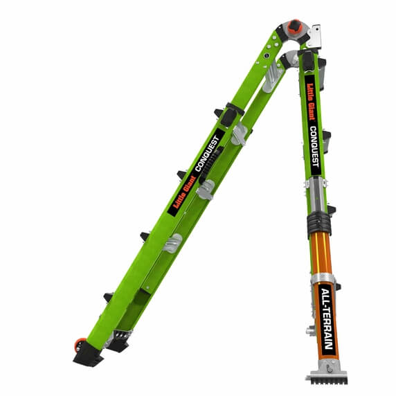 Little Giant Conquest All-Terrain Multi-Purpose GRP Fibreglass Ladder (4-8 Treads - 4.5m)