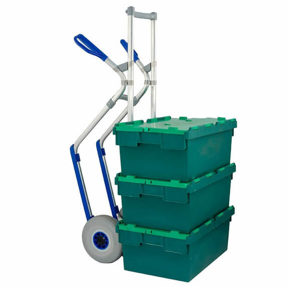 Expresso Heavy Duty Aluminium Sack Truck with Puncture-Proof Wheels - 300kg