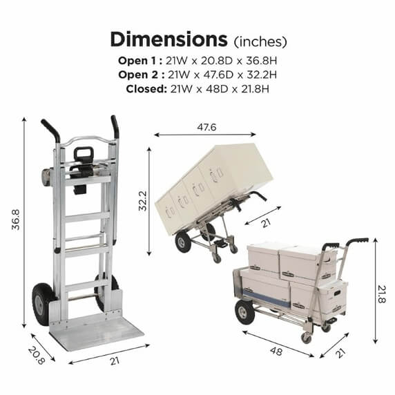 Cosco 3-in-1 Aluminium Hand Truck with Puncture Proof Wheels - 350kg