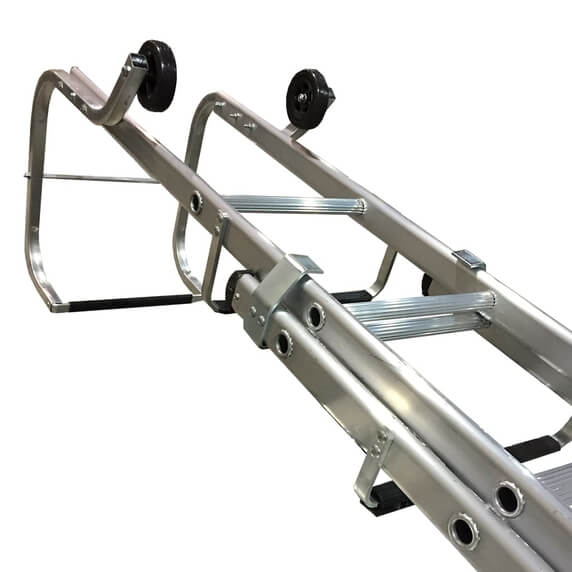 TB Davies Roofer 3.1m Professional Double Section Aluminium Roof Ladder (9+8 Rung - 5m)