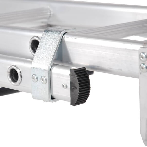 TB Davies Roofer 3.7m Professional Double Section Aluminium Roof Ladder (11+10 Rung - 6.2m)