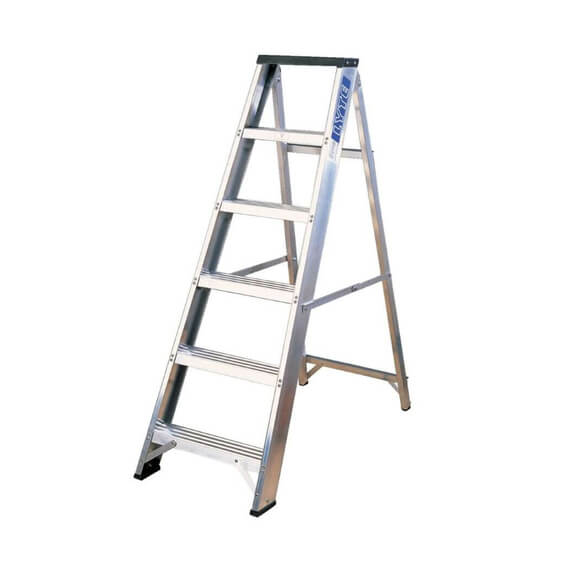 Lyte NBSBB5 Professional Aluminium Swingback Stepladder with Tool Tray (5 Tread - 1m)