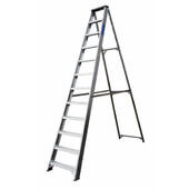 Lyte NBSBB12 Professional Aluminium Swingback Stepladder with Tool Tray (12 Tread - 2.5m)