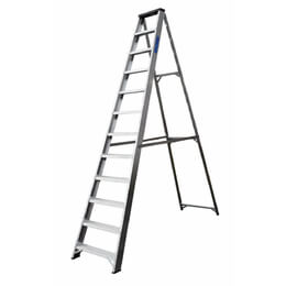 Lyte NBSBB12 Professional Aluminium Swingback Stepladder with Tool Tray (12 Tread - 2.5m)